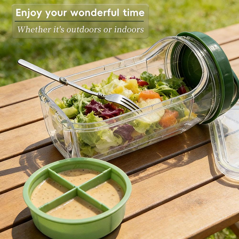 Home Office Box - Leakproof Plastic Salad Box with Side-Opening