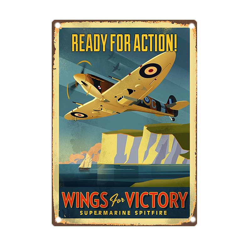 Home Office British - CIFBUY Vintage WWII British Spitfire Airplane