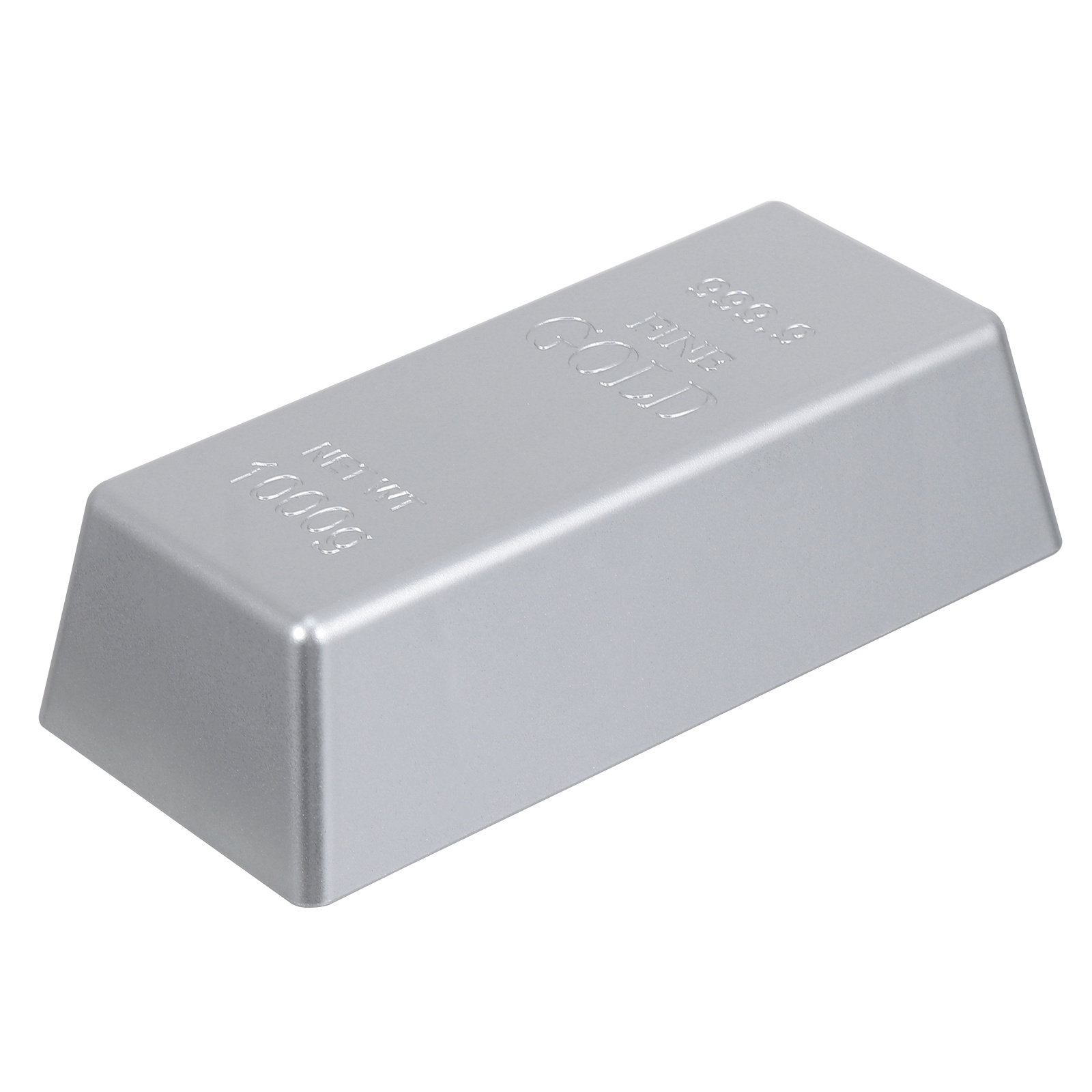 Home Office Simulator - 1Pcs Simulation Silver Brick Premium Plastic