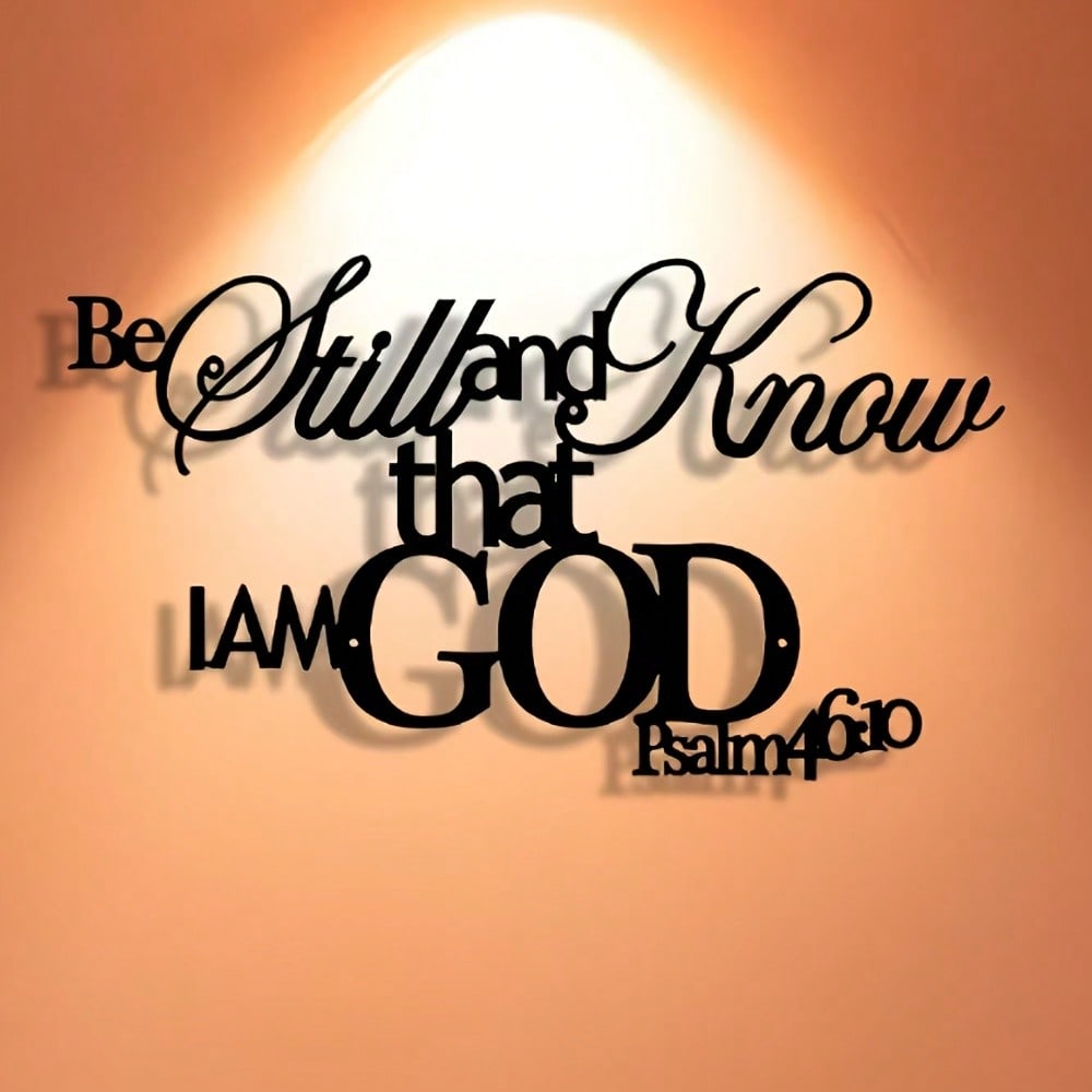 Home Office Room Inspiration - God Word Metal Wall Plaque Christian