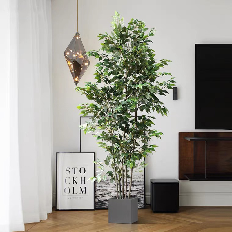 Home Office Simulator - 70in Artificial Ficus Tree Faux Floor