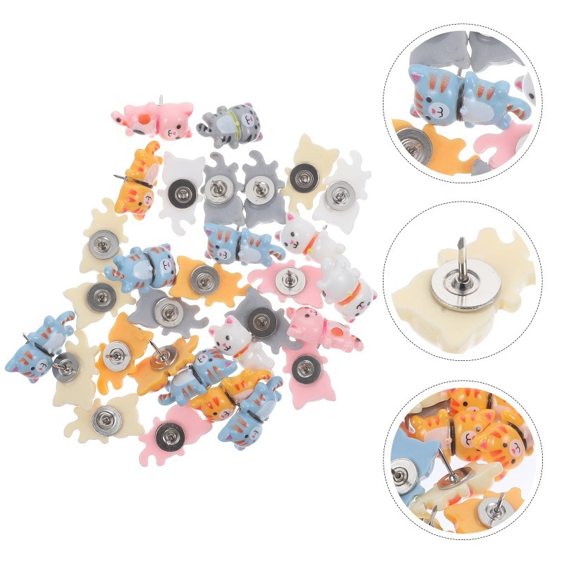20Pcs Cute Resin Cat Push Pins - đánh giá và giá Home Office Image