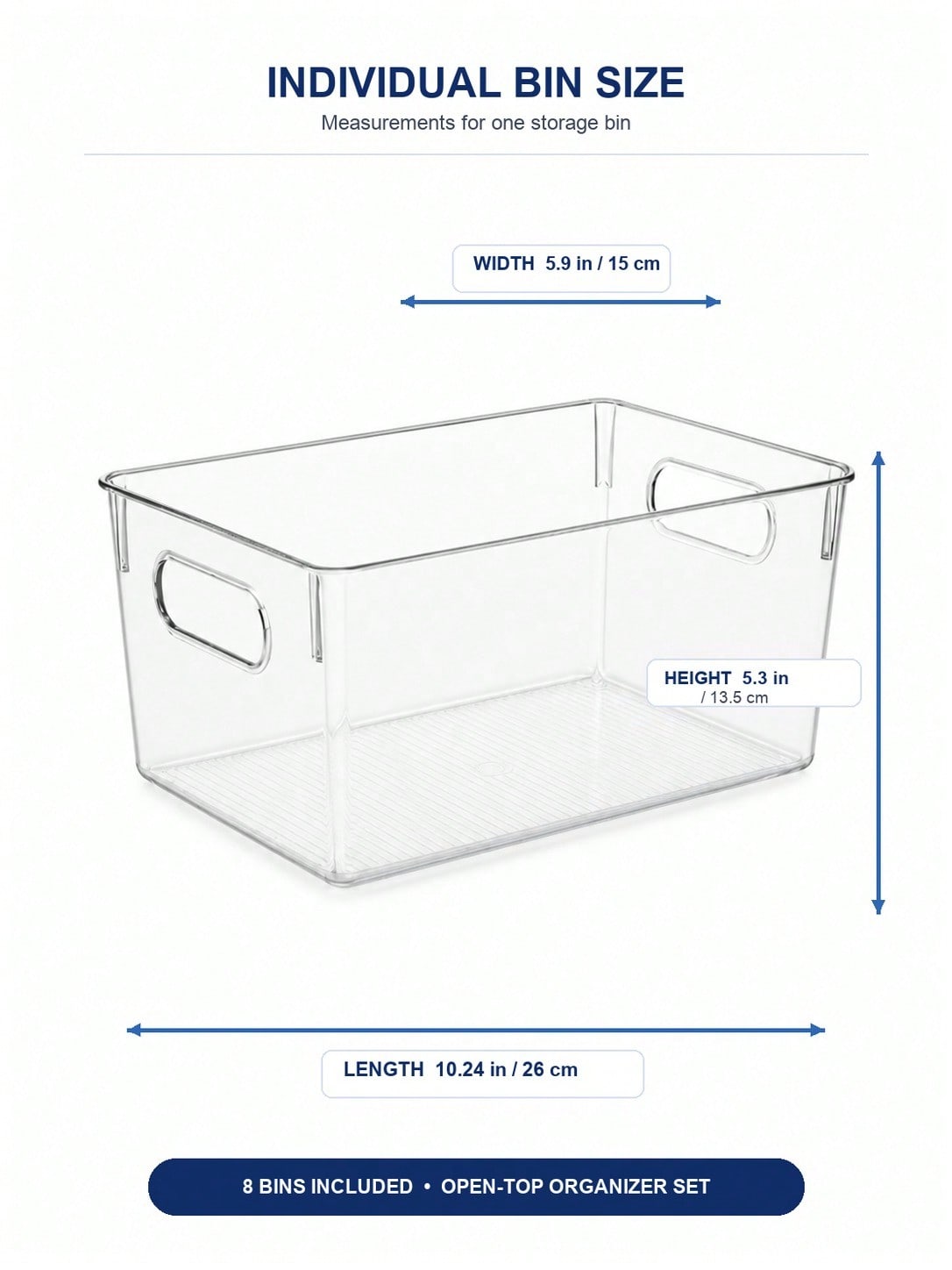 8-Pack Clear Storage Bins with - đánh giá và giá Home Office Organization