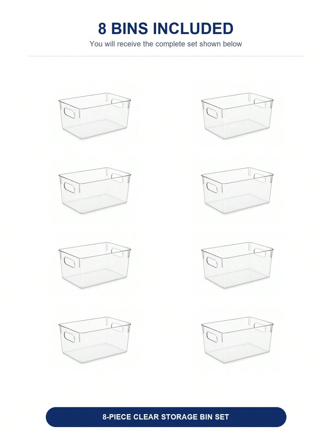 8-Pack Clear Storage Bins with - đánh giá và giá Home Office Organization