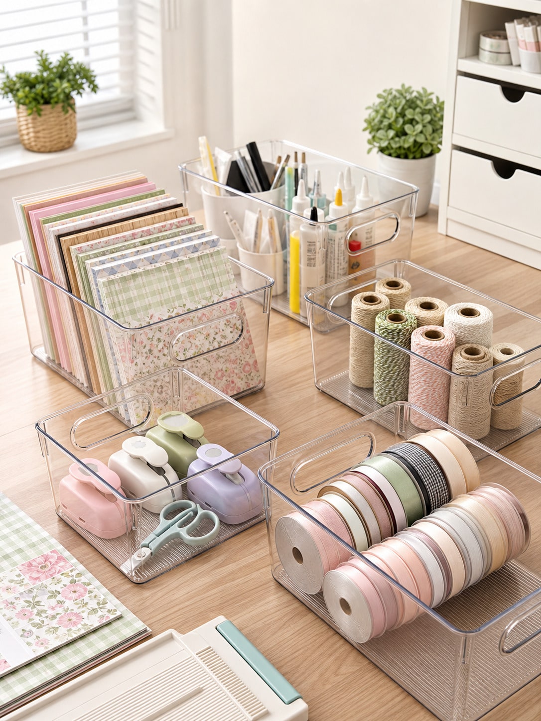 8-Pack Clear Storage Bins with - đánh giá và giá Home Office Organization