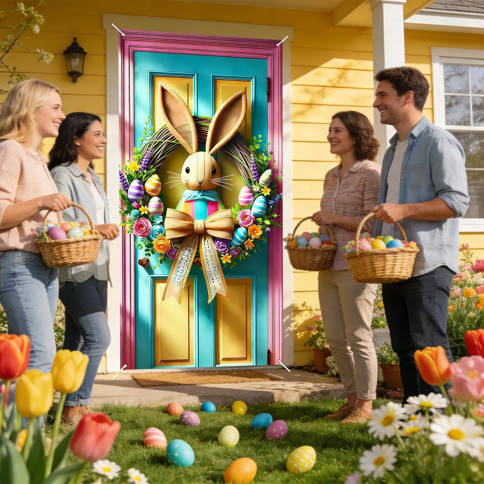 Easter Banners 35x70 Inch Cute - đánh giá và giá Home Office Backdrop