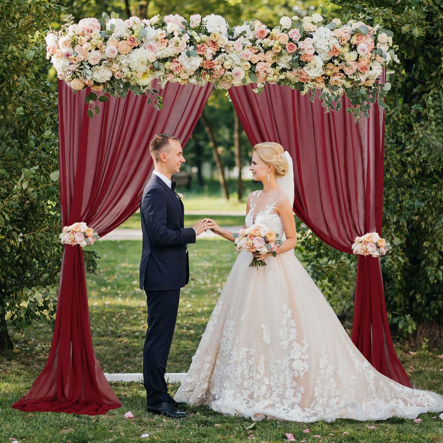 2Pcs Burgundy Backdrop Curtain - đánh giá và giá Home Office Backdrop