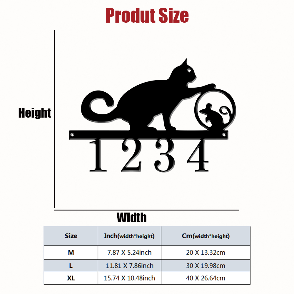 1Pc Custom cat Metal Door Stre - đánh giá và giá Home Office Box