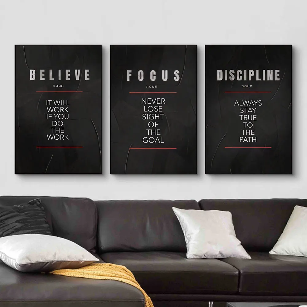 Believe Discipline and Focus D - đánh giá và giá Home Office Room Inspiration