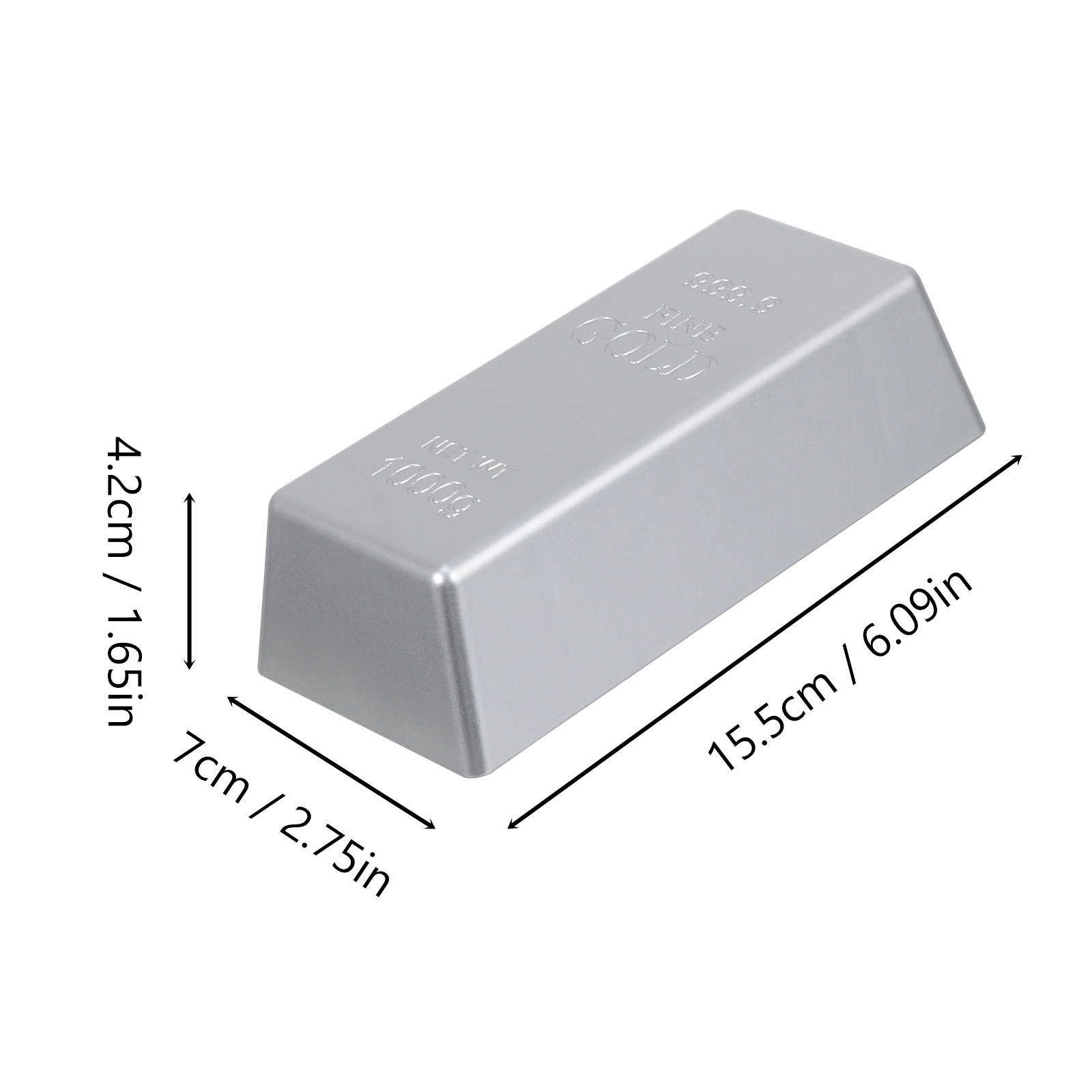 1Pcs Simulation Silver Brick P - đánh giá và giá Home Office Simulator