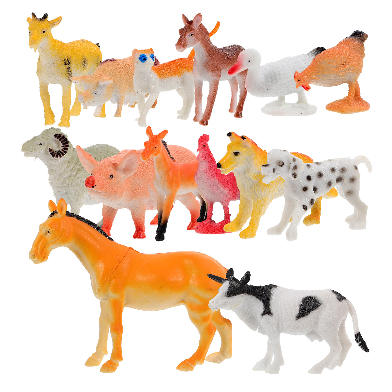 14Pcs Mini Farm Animal Models  - đánh giá và giá Home Office Simulator