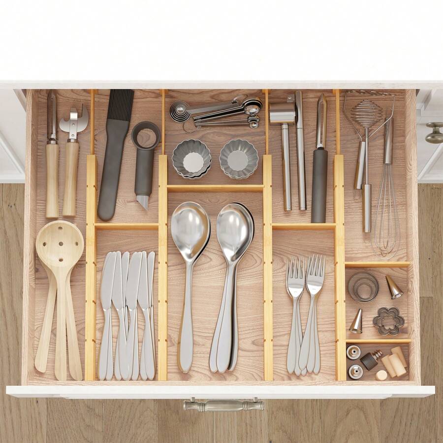 Bamboo Drawer Separators With  - đánh giá và giá Home Office Organization