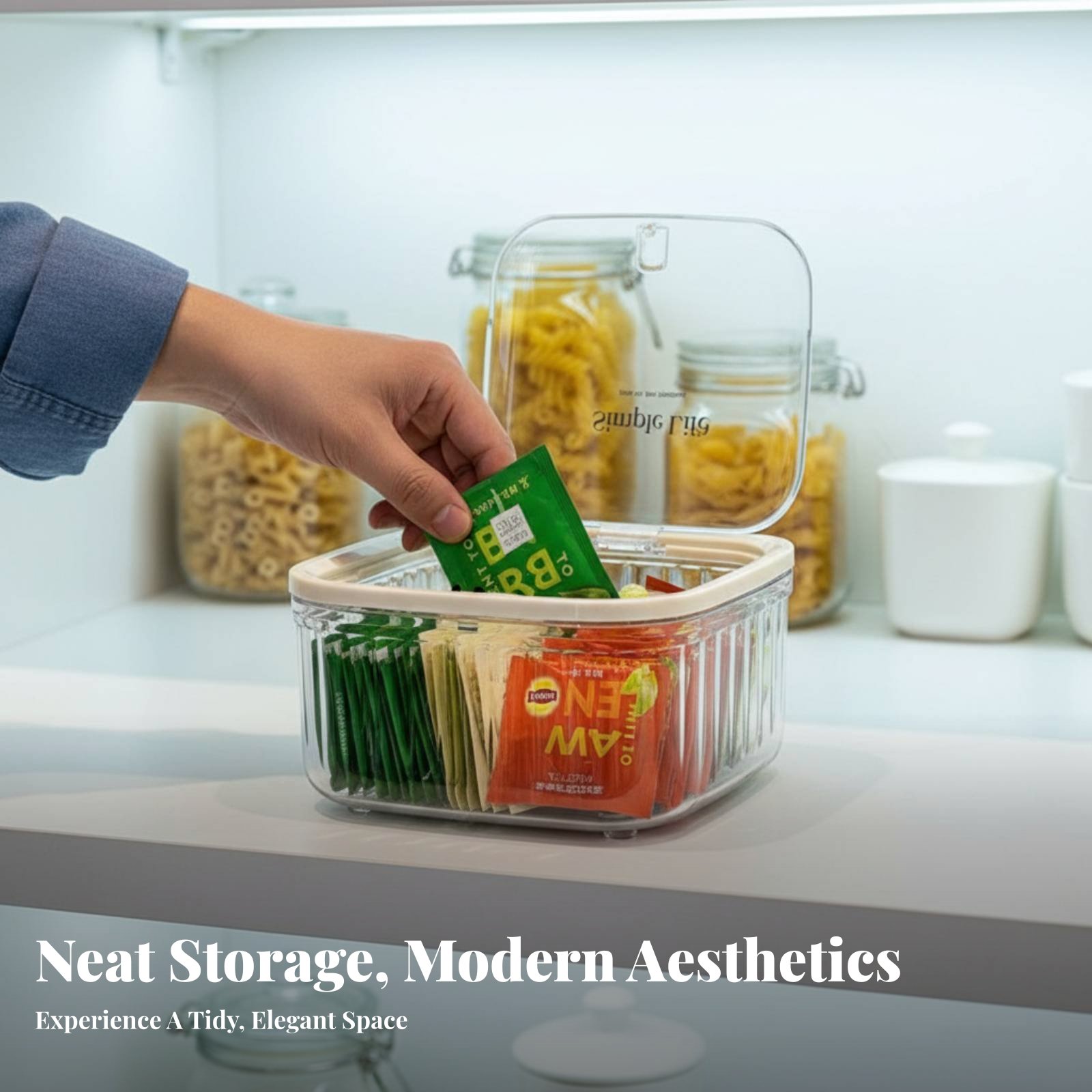 Plastic Tea Bag Storage Box La - đánh giá và giá Home Office Box