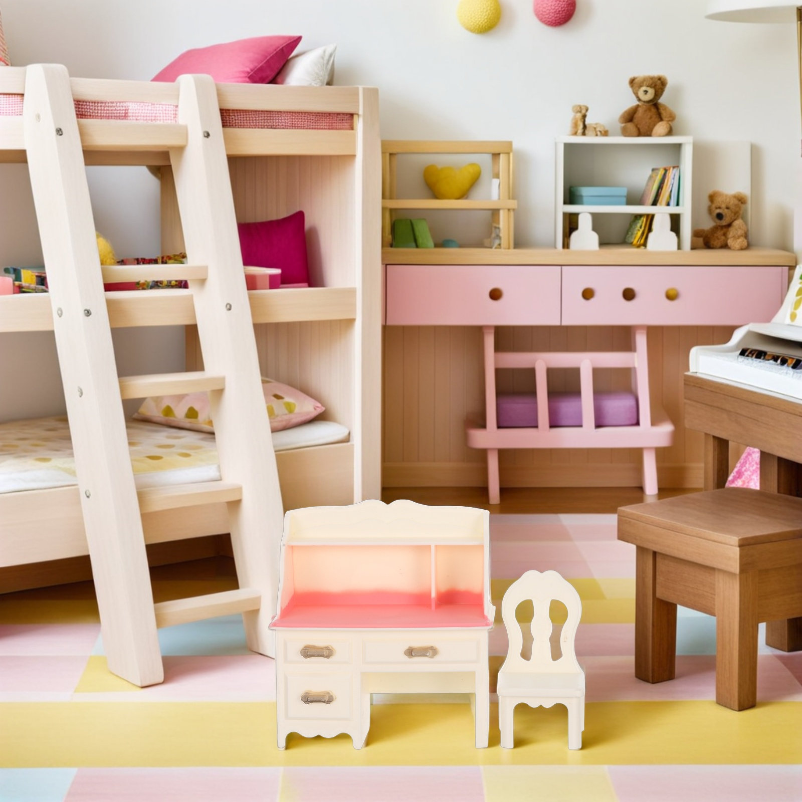 5Sets Miniature Dollhouse Furn - đánh giá và giá Home Office Simulator