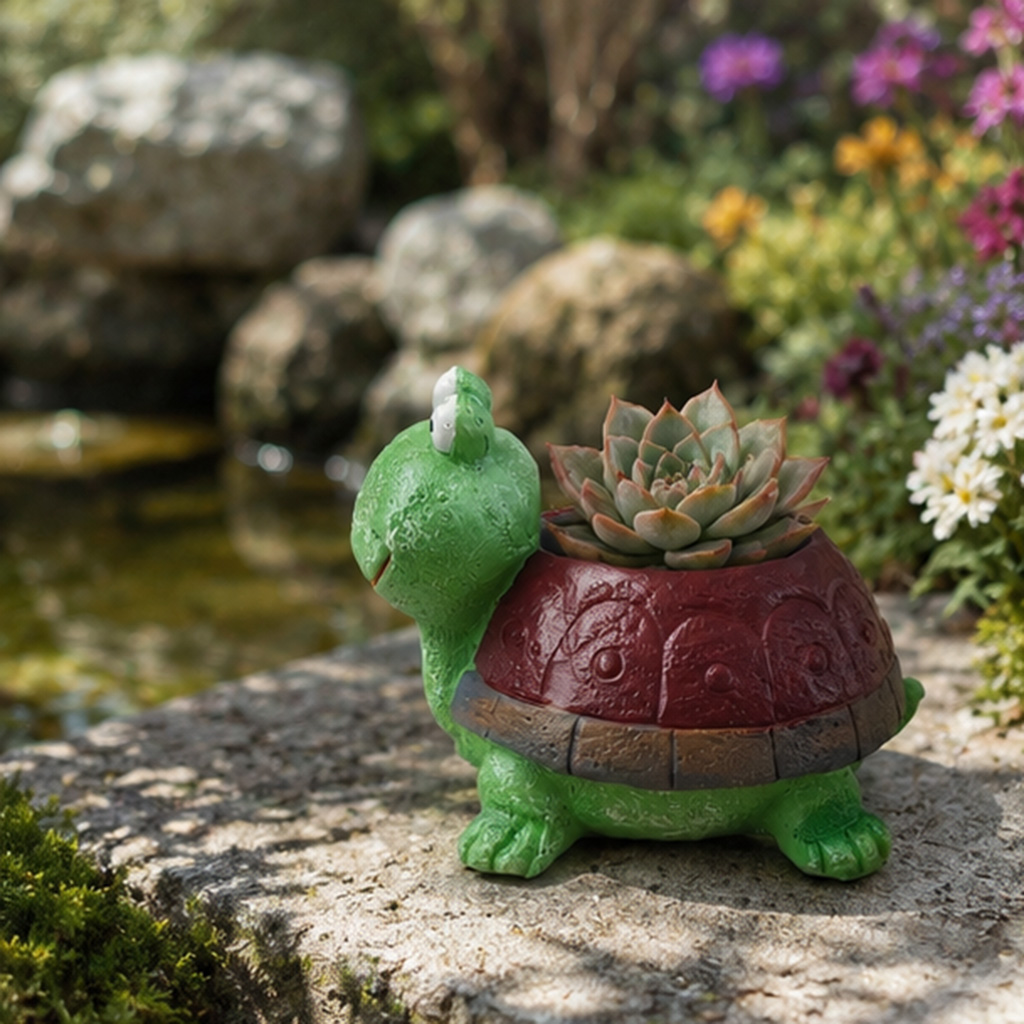 Cute Turtle Planter Resin Succ - đánh giá và giá Home Office Xp