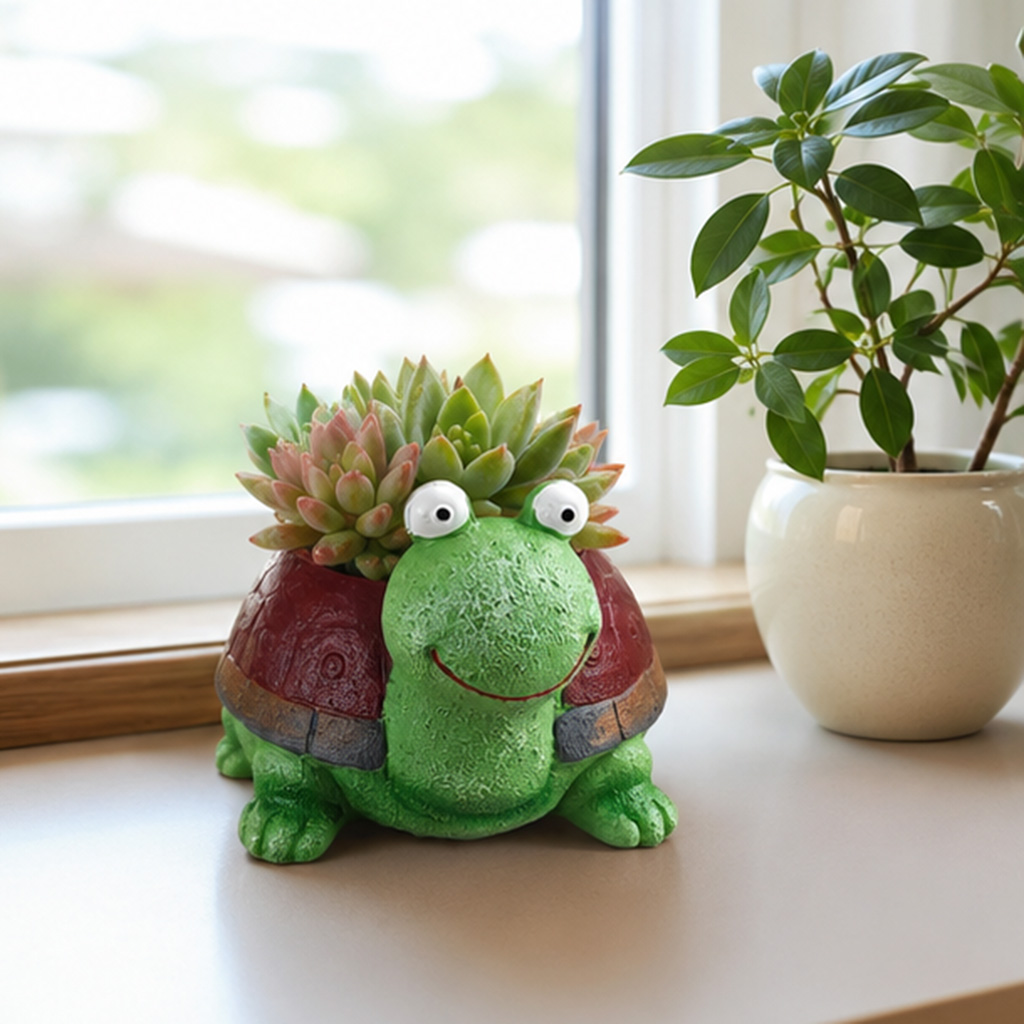 Cute Turtle Planter Resin Succ - đánh giá và giá Home Office Xp