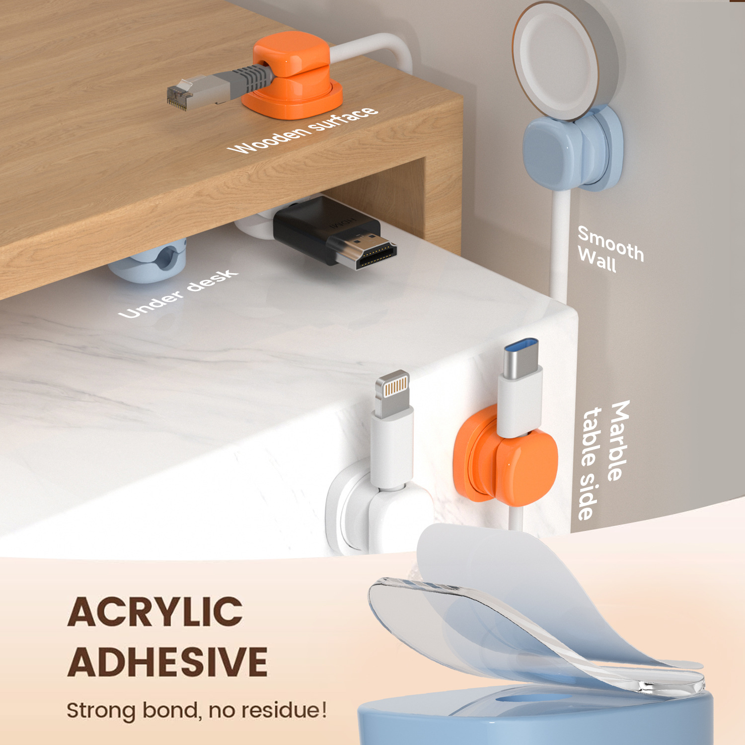 adhesive cable organizer Cable - đánh giá và giá Home Office Organization