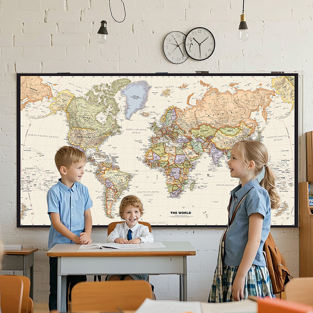 150x225cm Retro World Map Phot - đánh giá và giá Home Office Backdrop