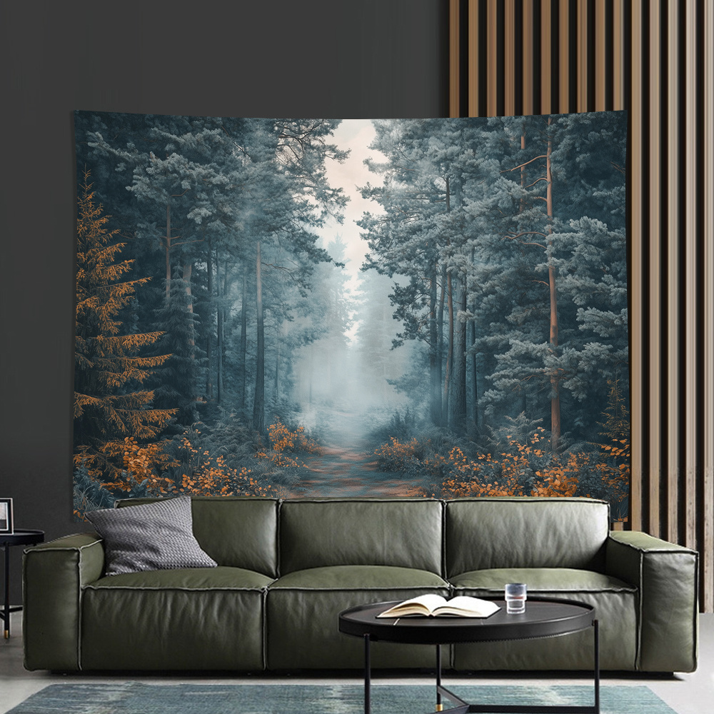 Misty Forest Path Digital prin - đánh giá và giá Home Office Backdrop