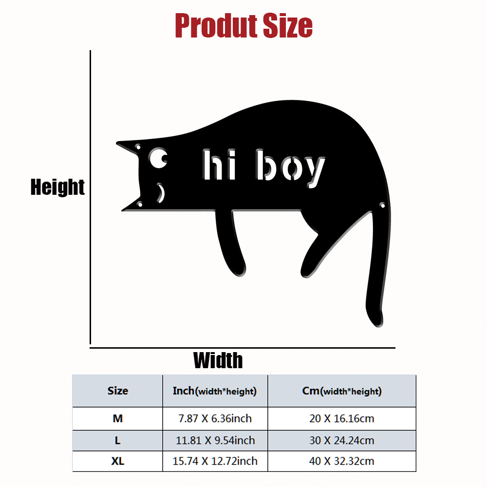 1Pc Custom cat Metal Door Stre - đánh giá và giá Home Office Box