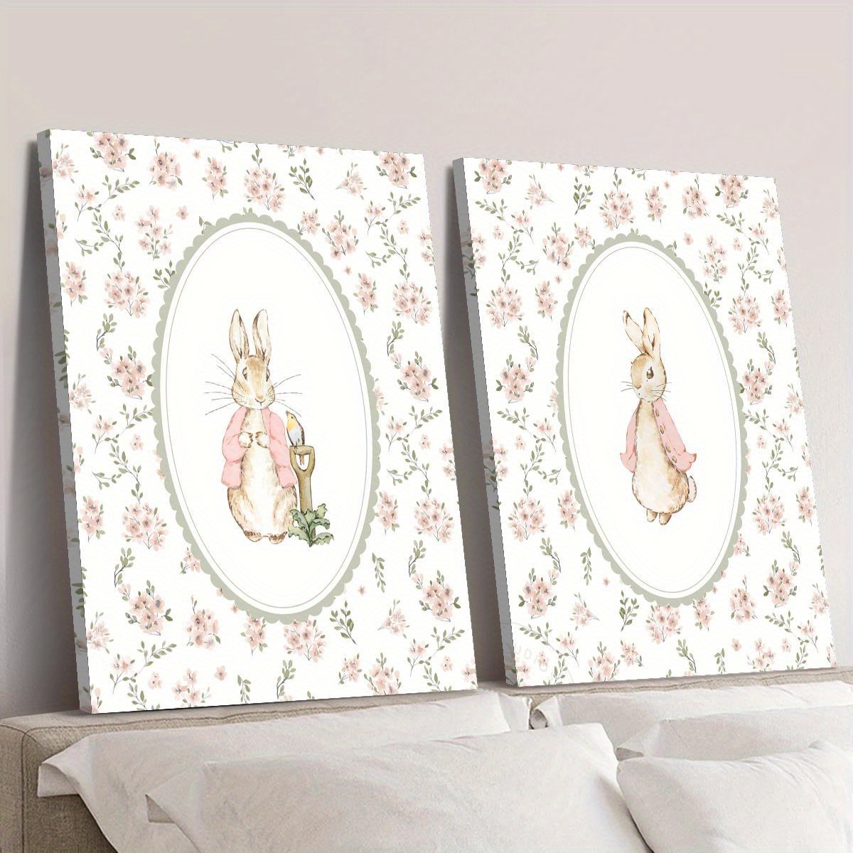 2pcs Retro Easter Rabbit Canva - đánh giá và giá Home Office Image