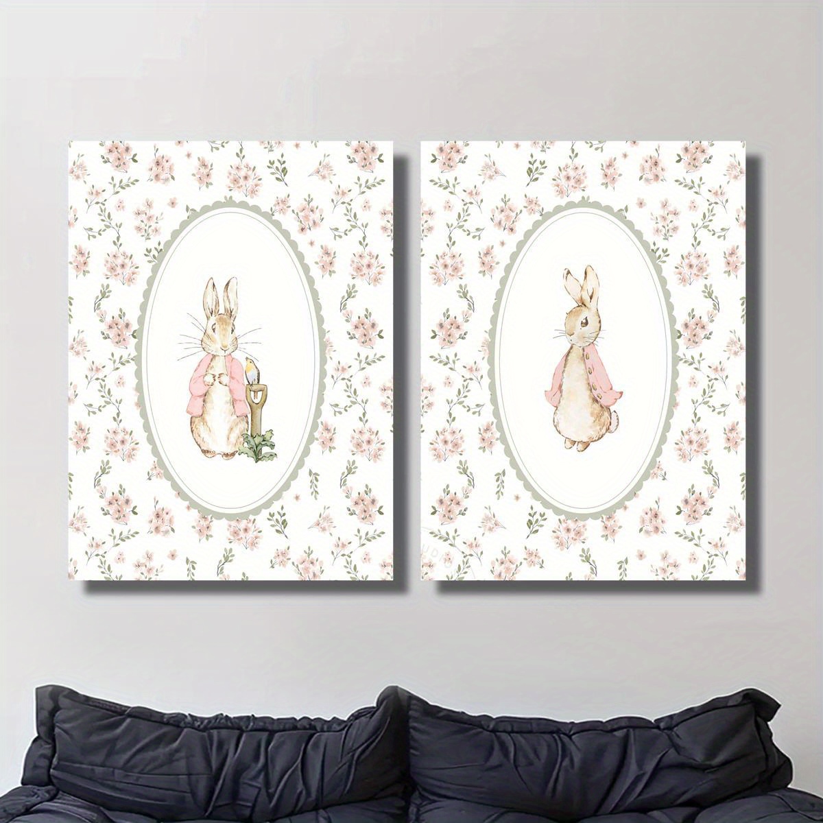 2pcs Retro Easter Rabbit Canva - đánh giá và giá Home Office Image
