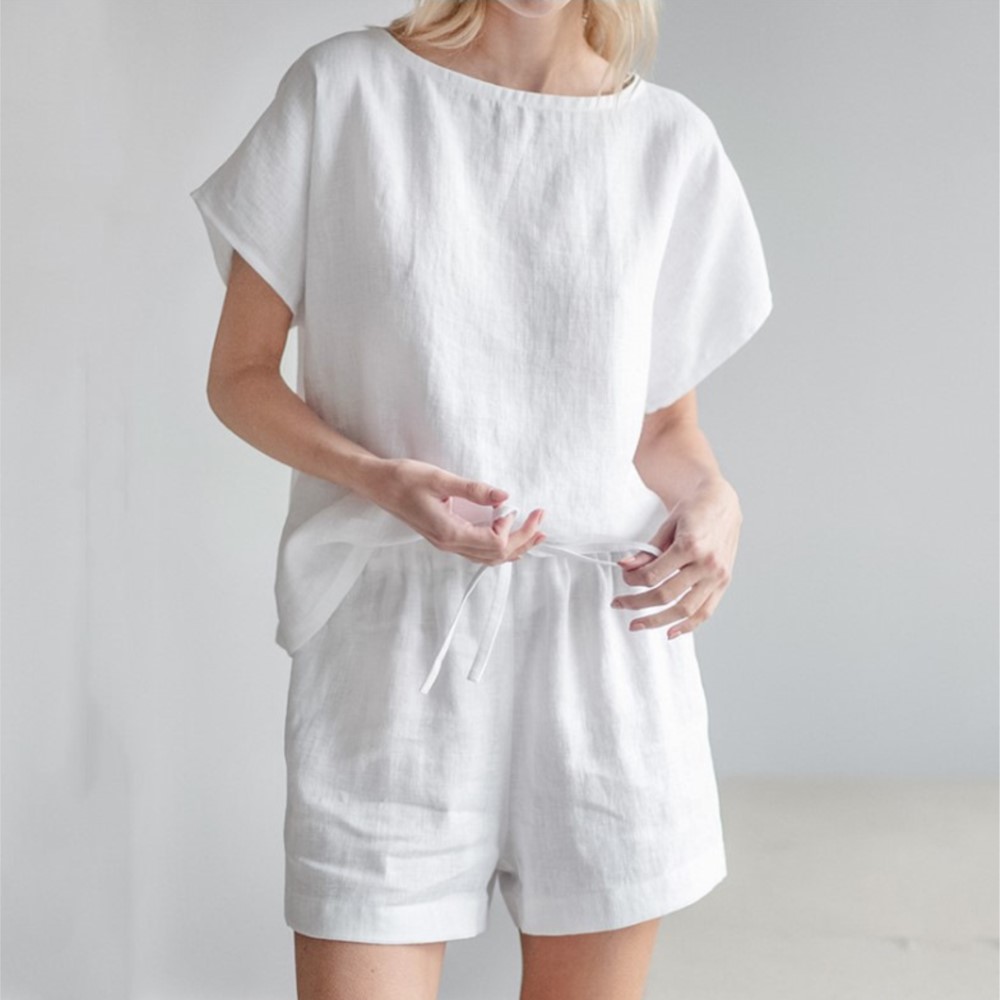 Casual Solid Color Short Sets  - đánh giá và giá Home Office 2024