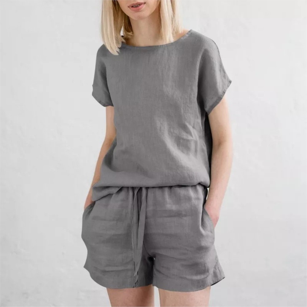 Casual Solid Color Short Sets  - đánh giá và giá Home Office 2024