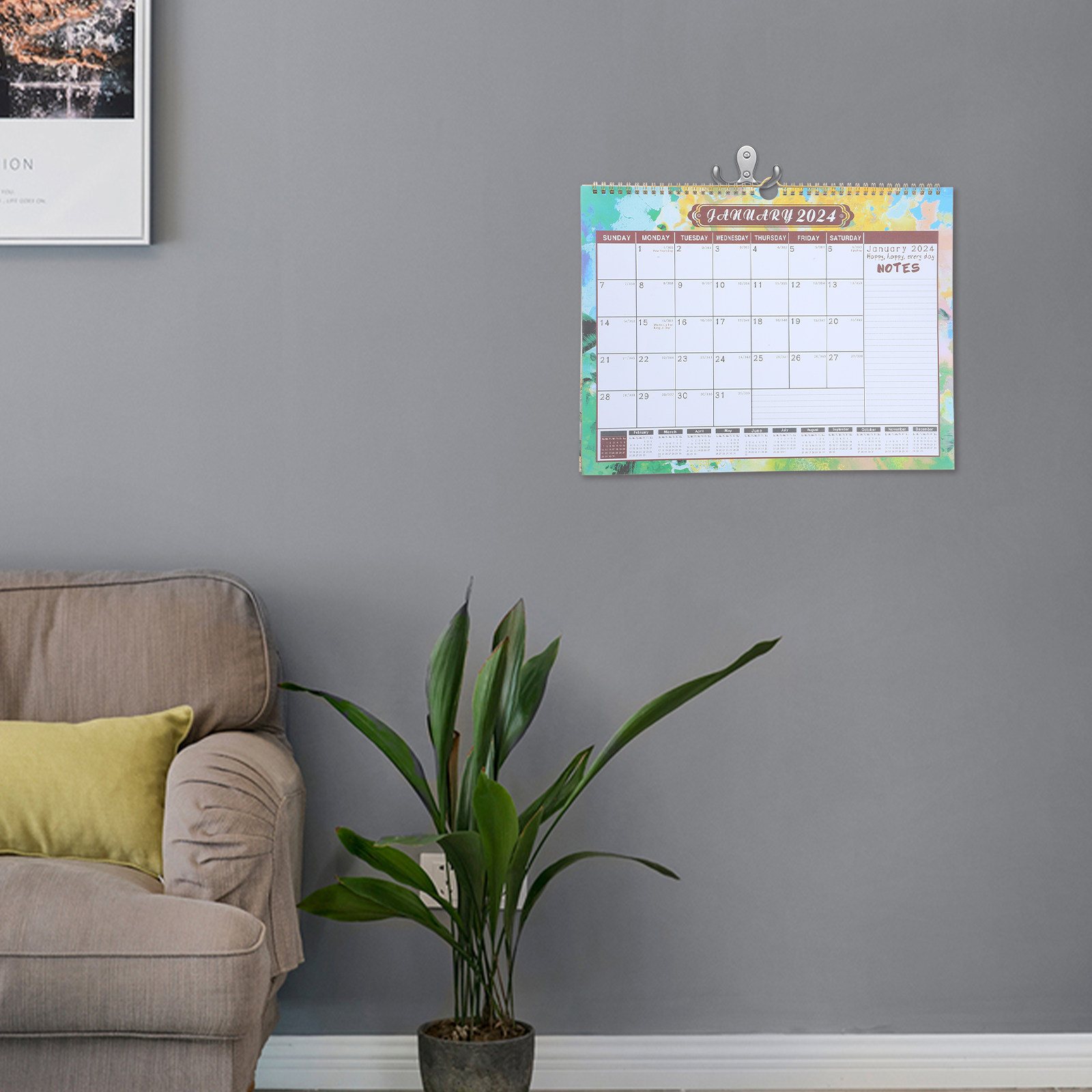 Wall Calendar Large 2024 Month - đánh giá và giá Home Office 2024