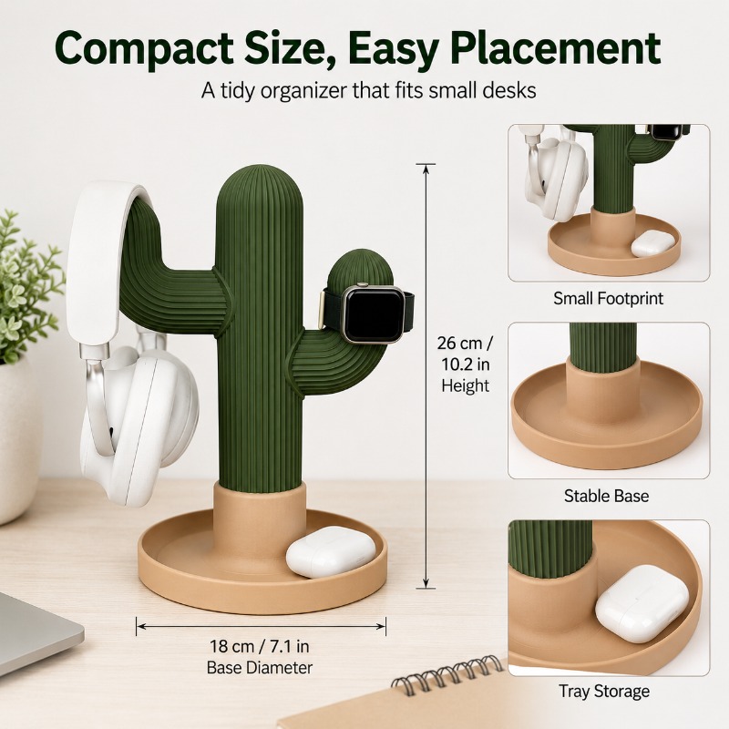 Minimalist Cactus Headset Stan - đánh giá và giá Home Office Organization